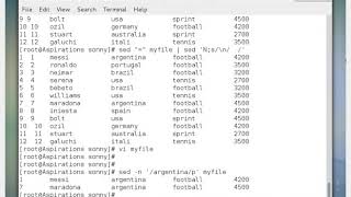 Linux sed command