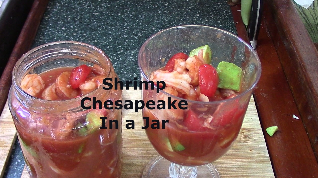 ⁣Shrimp Chesapeake In A Jar Or Glass