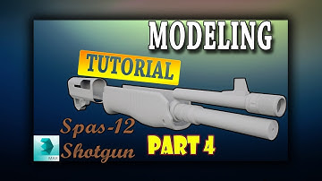 3d modeling tutorial shotgun SPAS-12 (part 4)