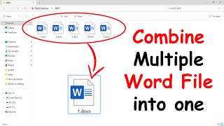 How to Combine Multiple Word Files into one document | How to Merge Word Documents