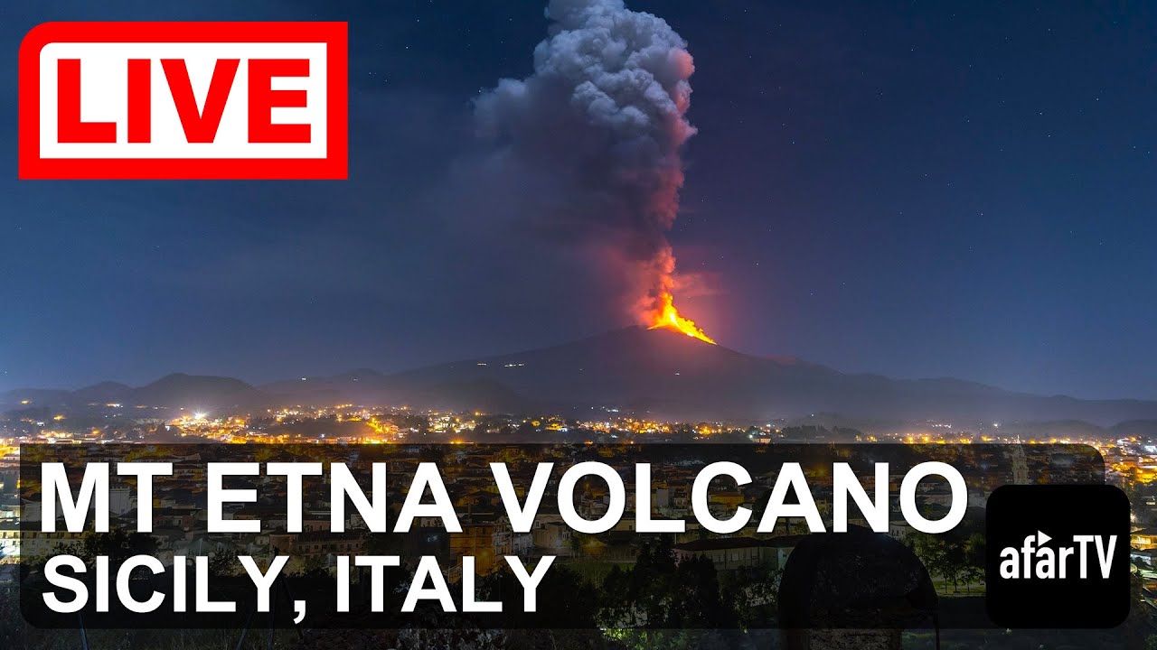 🌎 LIVE: Mount Etna Volcano on the Island of Sicily, Italy