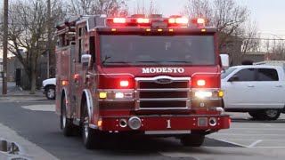 Modesto Fire Engine 1 Responding