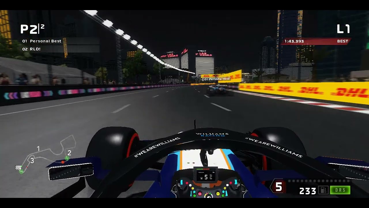 F1 2014 Game - 2021 Mod - Las Vegas but on Sochi Updated Revamped  - Williams Onboard