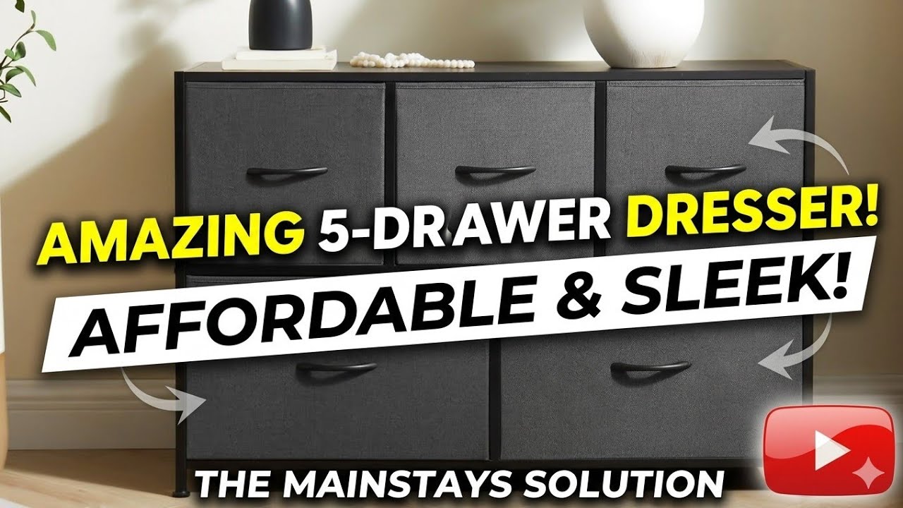 UNBOXING & INSTALLING MAINSTAY 5 DRAWER FABRIC DRESSER!. - YouTube