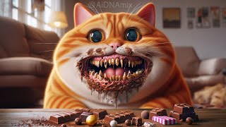 Cat’s Teeth Are Decayed from eating too much Chocolatechocolate 🦷 😭😿 #cat