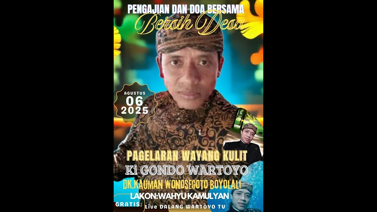 LIVE WAYANG KULIT KI.GONDO WARTOYO.KAUMAN KEMUSU,6 AGUSTUS 2025