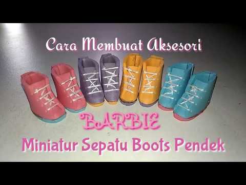 👟Cara Membuat Aksesoris Barbie : Miniatur Sepatu Boots Pendek