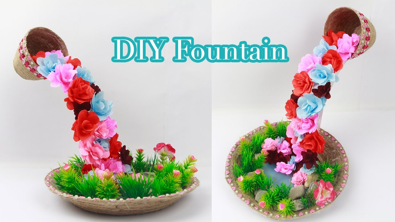 Glue Tabletop Fountain | Waterfall from hot glue gun | Showpiece for home decoration