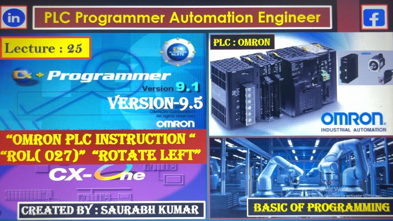 Rotate left ROL(027) // Omron PLC instructions // Cx-Programmer #online ...