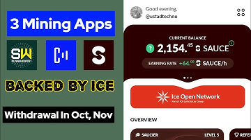 3 Free Mining Apps - Sunwaves, Callfluent And Sauces Backed By ICE Open Network