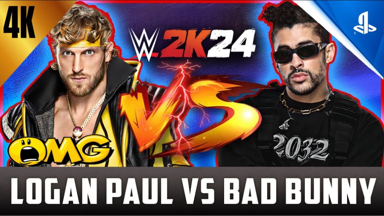 WWE 2K24_ BAD BUNNY VS LOGAN PAUL || EXTREME ROLE MATCH AT SMACKDOWM ...