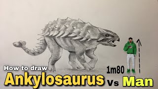 Cách vẽ khủng long Ankylosaurus | khủng long bọc giáp