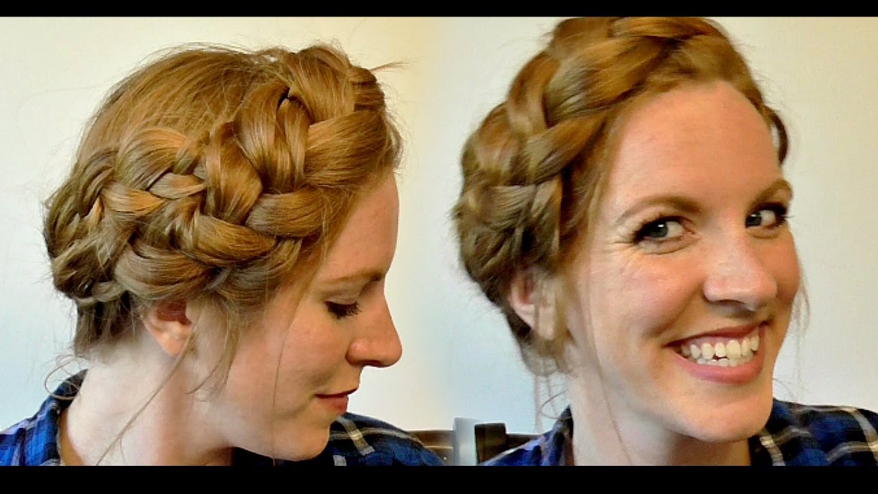 How to: Easy DIY Crown Braid - Easy Summer Hairstyle - YouTube