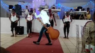 Inkunz'emdwayidwa preforming his hit song called Ama-2000 at multi-purpose on a wedding