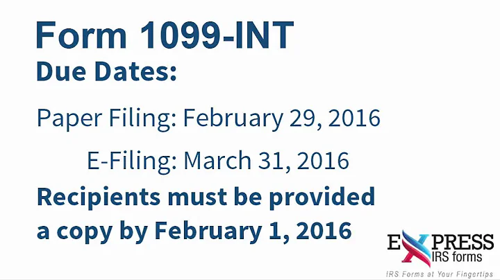 E-file IRS Form 1099-INT for Interest Income