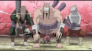 Naruto,shikamaru,neji And choji vs Reanimated sound four (English sub)
