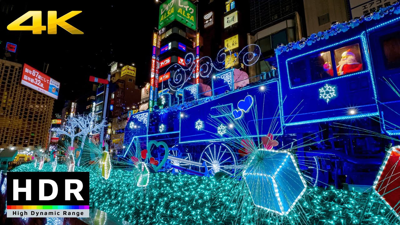 【4K HDR】Christmas Eve Night Walk - Tokyo Tower & 3 Christmas Markets