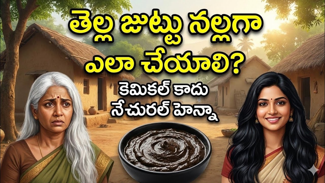 తెల్ల జుట్టుని నల్లగా ఎలా చేయాలి? కెమికల్ కాదు నాచురల్ హెన్నా.