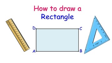 How to draw a rectangle Using ruler and set square (Step by Step) - Easy steps