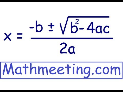 Solve Quadratic Equations Using Quadratic Formula Youtube