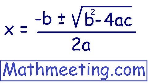 Solve Quadratic Equations using Quadratic Formula