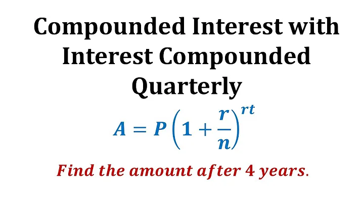 Ex 1:  Compounded Interest Formula - Quarterly