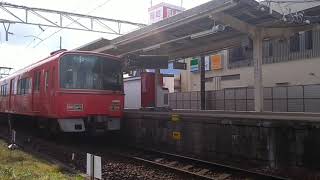 「まさかの行き違い」名鉄3500系3502F江南到着から発車&3501F到着から発車