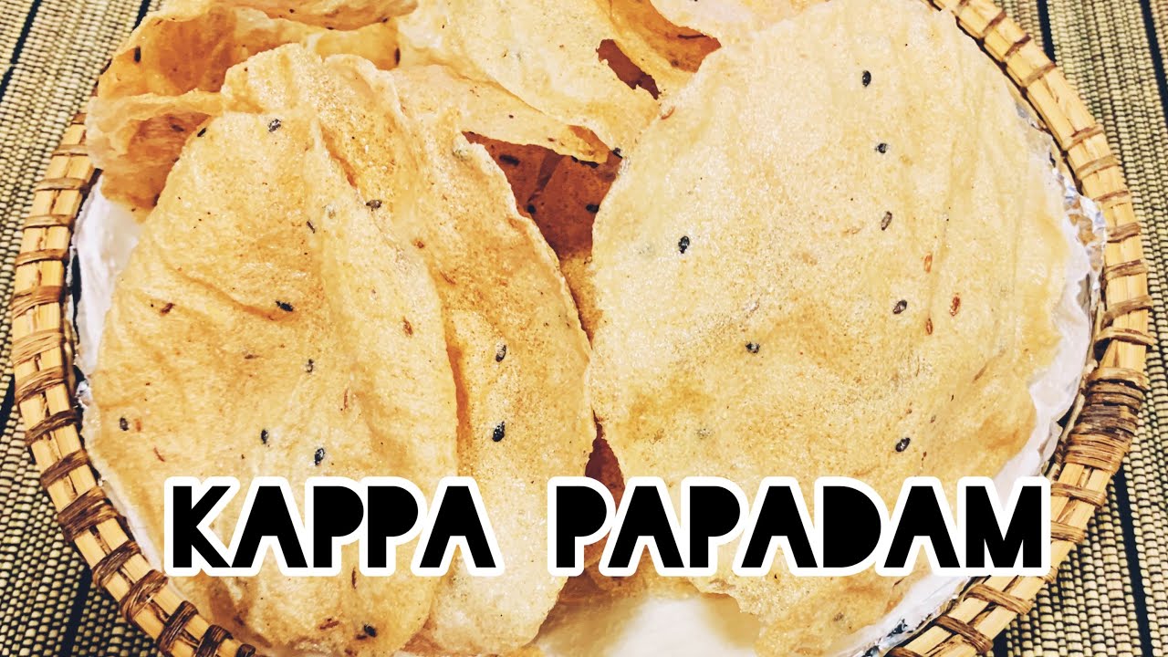 How to make Kappa papadam/ tapioca papad recipe/cassava papad recipe