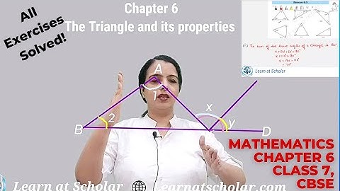 The Triangle and its Properties - Class 7, Chapter 6, Math | Learn at Scholar