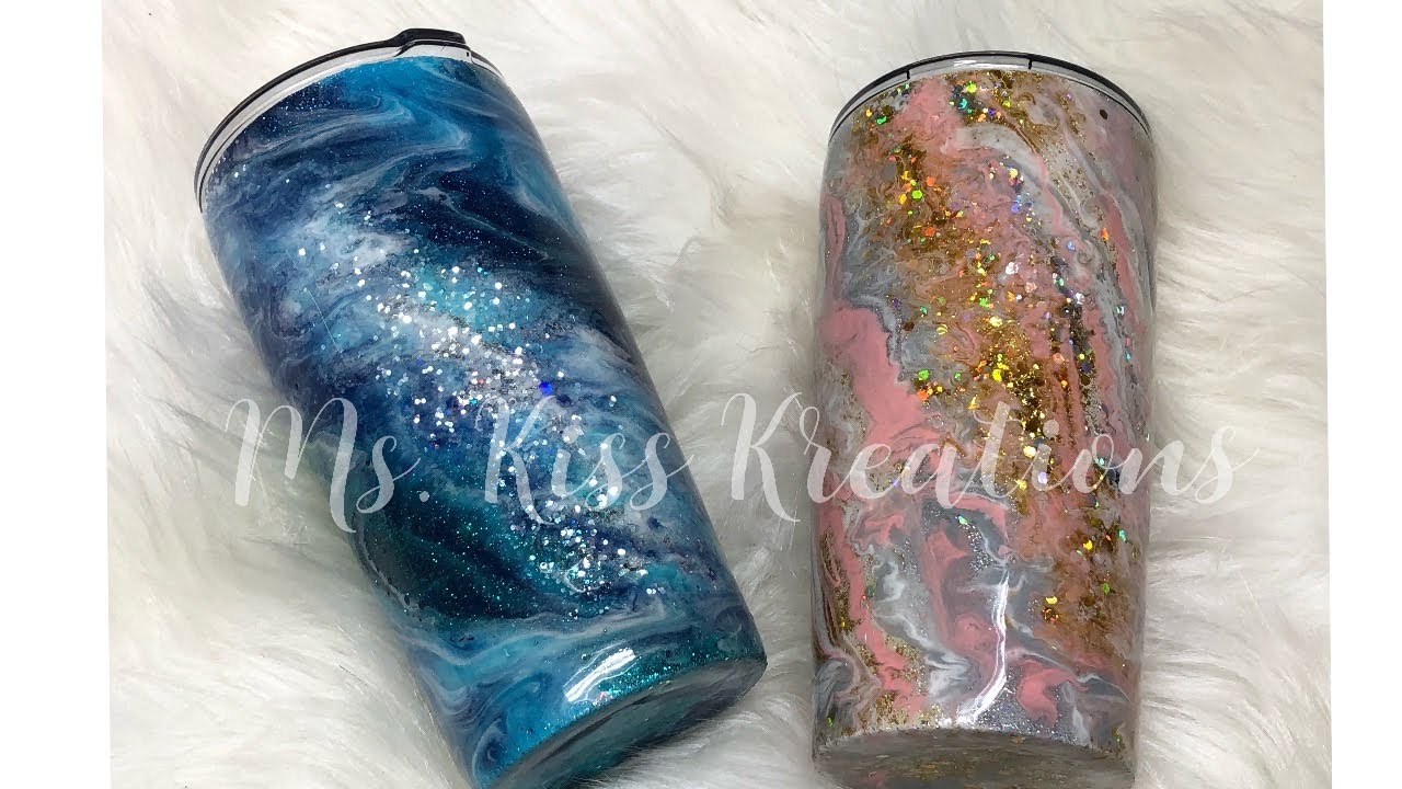 Hot Pink Milky Way Glitter Tumbler | Personalized Tumblers