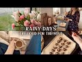 Calm daily life in the rainy english countryside making healthy treat slow living silent vlog