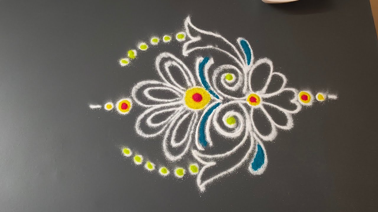 Easy Rangoli Designs for Beginners | Simple & Beautiful#rangoli #indianart #indianrangole 