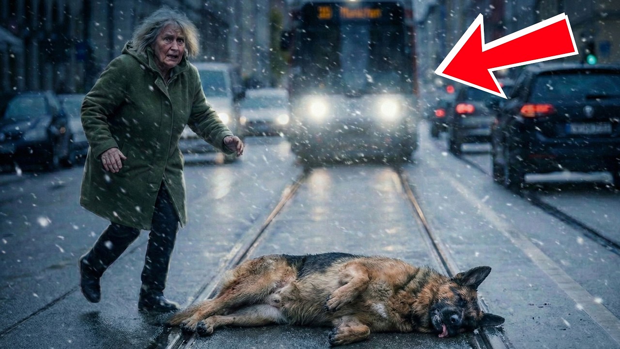 Niemand half dem Deutschen Schäferhund im Eisregen, bis eine Witwe das Unmögliche tat.
