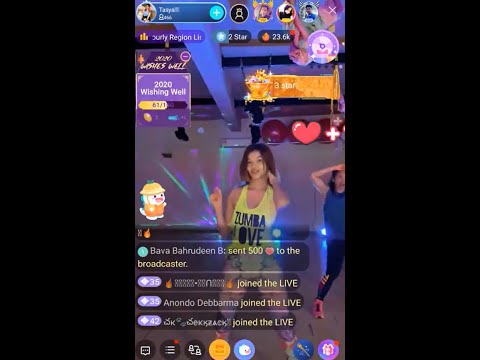 dance the fitness zumba dance in the gym room - bigo live live streaming video with Malaysian girl