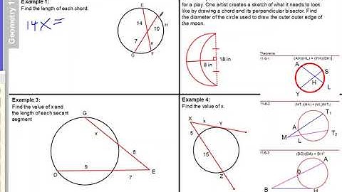 11-6 Segments relationships in a circle