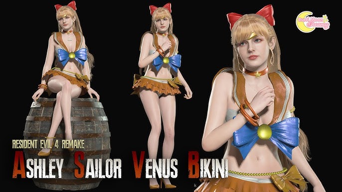 Ashley Venus in bikini Resident Evil 4 Remake - Ashley as Sailor Venus Bikini - YouTube