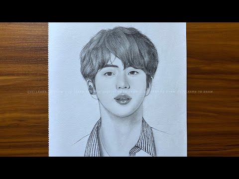 Easy Drawing Jin BTS Pencil Sketch Tutorials For Beginners Drawing Step By Step រ នគ រ 