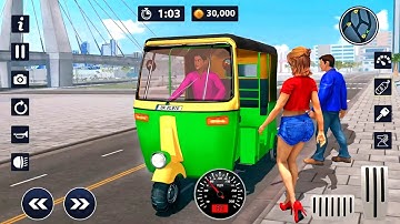 Modern Tuk Tuk Auto Rickshaw Game - City Mountain Auto Driver #2 - Android Gameplay