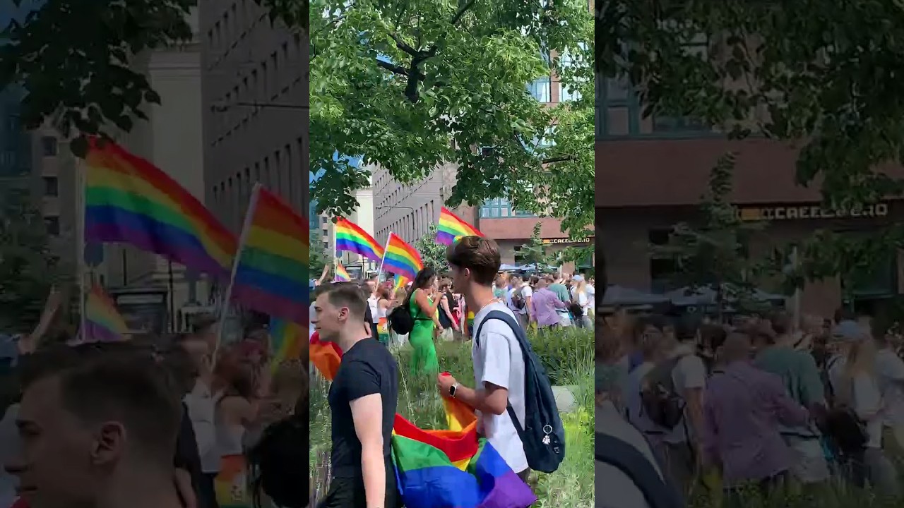 Gay pride parade in Poland.