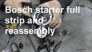 The simplest Bosch starter full strip and reassembly