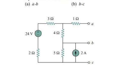 For the circuit in Fig. 4.97 , obtain the Thevenin equivalent as seen from terminals: (a) (b)