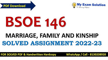 IGNOU BSOE 146 SOLVED ASSIGNMENT 2022-23 | IGNOU SOLVED ASSIGNMENTS 2022-23 #ignousolvedassignment