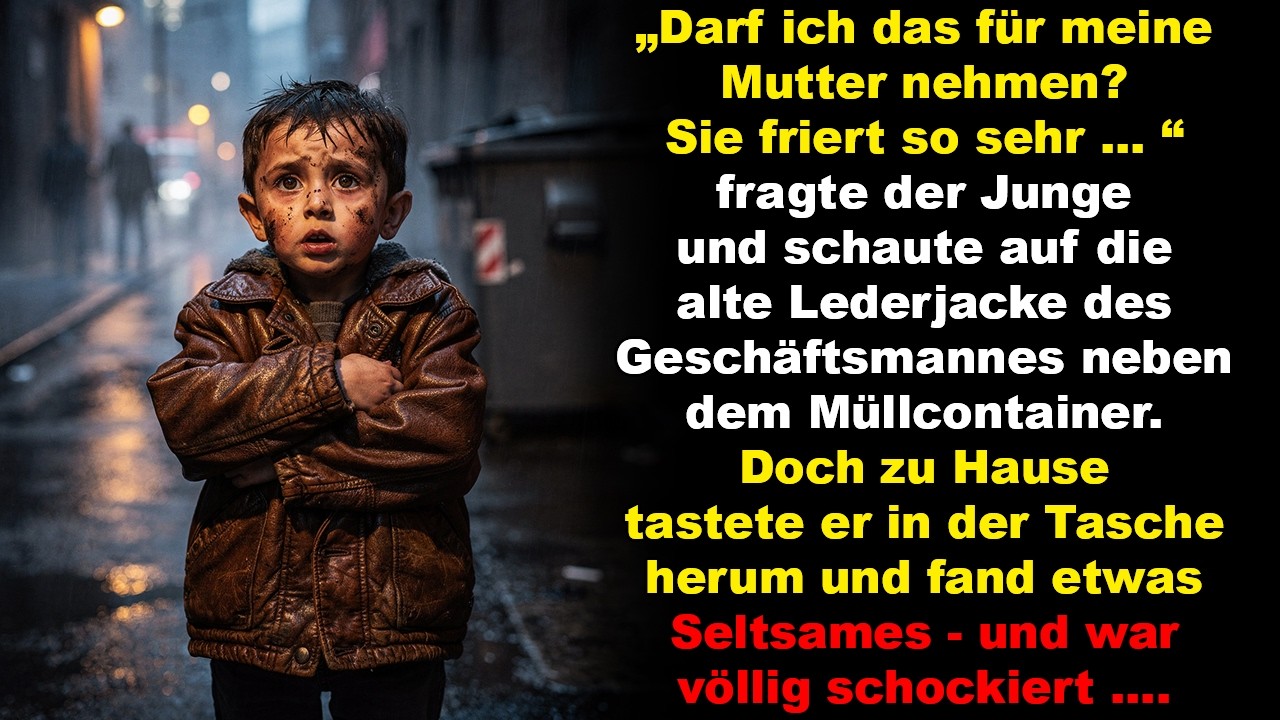 Der Junge nahm die Jacke eines Millionärs für seine Mutter – und entdeckte zu Hause etwas Seltsames…