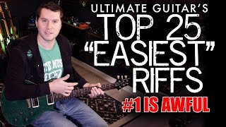 Ultimate Guitar's Top 25 Easiest Guitar Riffs (Playing after one listen)
