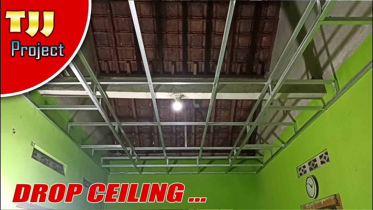  Cara  membuat  rangka  PLAFON  PVC DROP  CEILING  bertingkat 