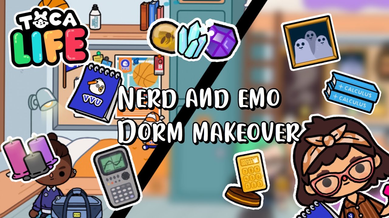 Nerd and Emo Room Makeover // Toca Life World - YouTube