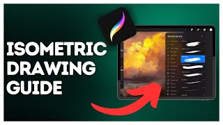 How to turn on the isometric drawing guide in Procreate?