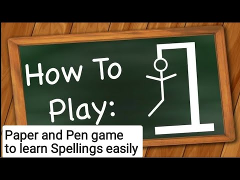 How to play Hang man game | 90's Kids Paper and pen indoor game to learn Spellings easily