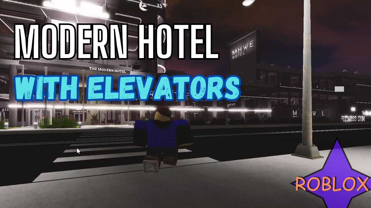 Modern hotel with elevators fun hotel experience - Roblox