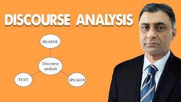 Discourse Analysis: By Prof Mumtaz Ali.